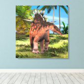 Dinosaur Kentrosaurus Leinwanddruck (Insitu (Holzboden))