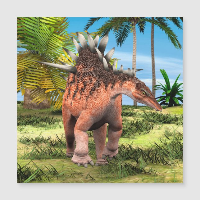 Dinosaur Kentrosaurus Magnetkarte (Vorderseite)
