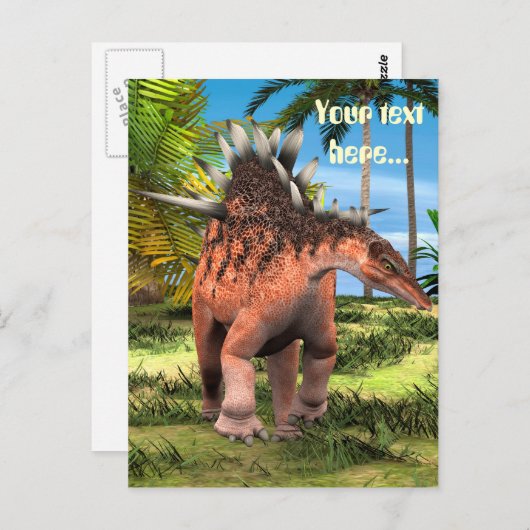 Dinosaur Kentrosaurus Postkarte (Vorne/Hinten)