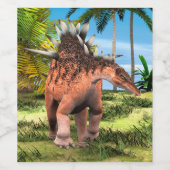 Dinosaur Kentrosaurus Weinetikett (Einzelnes Label)