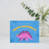 Dinosaur Kiddie Birthday Postkarte (Stehend Vorderseite)