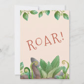 Dinosaur Kids 4. Geburtstag Einladung (Rückseite)