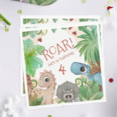 Dinosaur Kids 4. Geburtstag Serviette