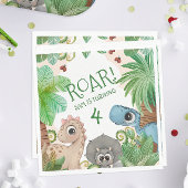 Dinosaur Kids 4. Geburtstag Serviette