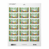Dinosaur Kids Address Labels Adressaufkleber (Vorne)
