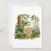 Dinosaur Kids Birthday Party Invitation Einladung (Rückseite)