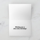 Dinosaur Kids Dino Jurassic Trex Boy Birthday Karte (Innenseite)