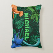 Dinosaur Kids Dino Jurassic Trex Boy Customizable Dekokissen (Vorderseite(Vertikal))