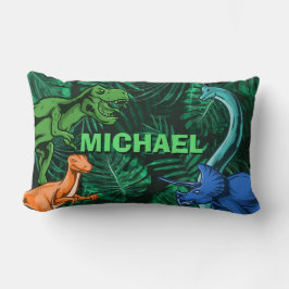 Dinosaur Kids Dino Jurassic Trex Boy Personalized Lendenkissen