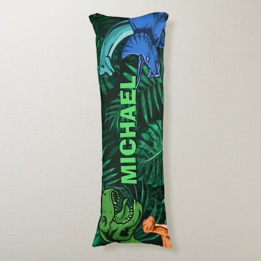 Dinosaur Kids Dino Jurassic Trex Boy Personalized Seitenschläferkissen (Vorderseite Vertikal)