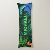 Dinosaur Kids Dino Jurassic Trex Boy Personalized Seitenschläferkissen (Rückseite (Vertikal))