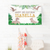 Dinosaur Kids Dino Jurassic Trex Girl Geburtstag Banner (Insitu)