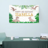 Dinosaur Kids Dino Jurassic Trex Girl Geburtstag Banner (Messeveranstaltung)