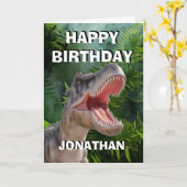 Dinosaur Kids Dino Jurassic Trex Karte (Gelbe Blume)