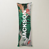 Dinosaur Kids Dino Trex Prähistorischer Junge Cust Seitenschläferkissen (Rückseite (Vertikal))