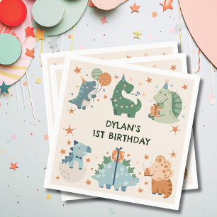 Dinosaur Kids Geburtstagsparty Serviette