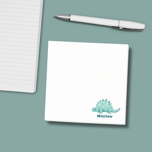 Dinosaur Kids Name Post-it Klebezettel