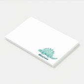 Dinosaur Kids Name Post-it Klebezettel (angewinkelt)