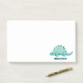 Dinosaur Kids Name Post-it Klebezettel (Auf Schreibtisch)