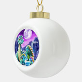 DINOSAUR KIDS ORNATIONAL PERSONALISIERT KERAMIK Kugel-Ornament (Rechts)