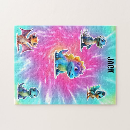 DINOSAUR KIDS PERSONALISIERT PUZZLE (Horizontal)