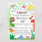 Dinosaur Kids Rawi einige Geburtstagsparty Einladung (Vorne/Hinten)