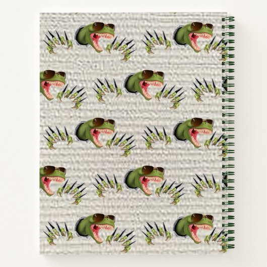 Dinosaur Kid's School Spiral Notebook Notizblock (Rückseite)