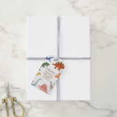 Dinosaur Kids Valentinstag Geschenkanhänger (Mit Garn)