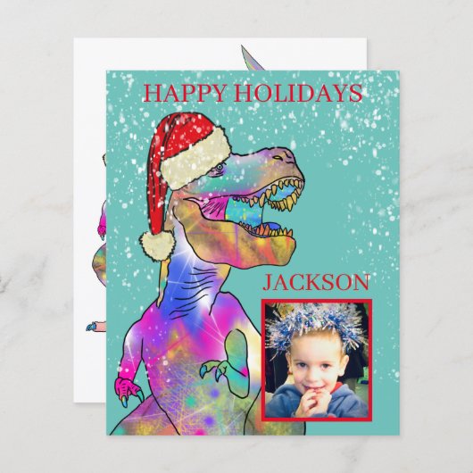 Dinosaur Kids Weihnachtsgebäck Foto (Vorne/Hinten)