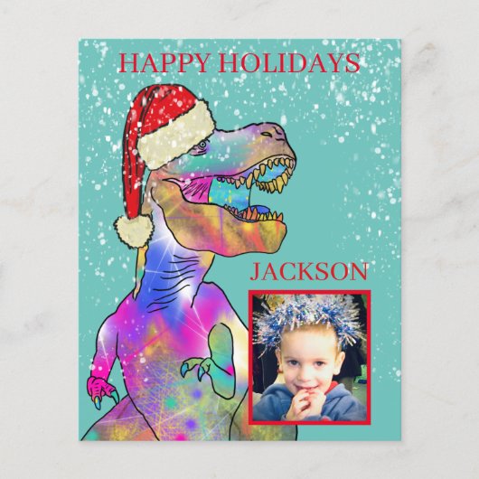 Dinosaur Kids Weihnachtsgebäck Foto (Vorderseite)