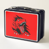 Dinosaur Kinder Metall Brotdose (Rückseite)
