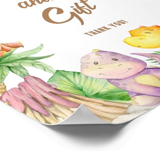 Dinosaur Kinderbücher und Geschenke Poster (Ecke)