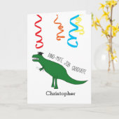 Dinosaur Kindergarten Abschluss Karte (Gelbe Blume)