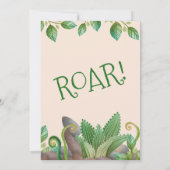 Dinosaur Kindergeburtstag Dino Einladung (Rückseite)