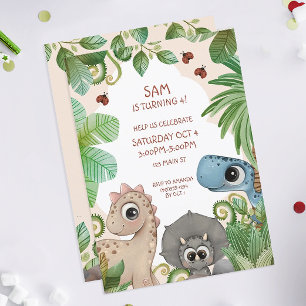 Dinosaur Kindergeburtstag Dino Einladung