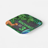 Dinosaur Kindergeburtstag Dino Trex Prehistorische Pappteller (Gewinkelt)