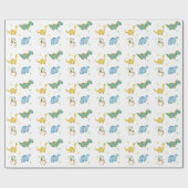 Dinosaur-Kindergeburtstag Geschenkpapier (Flach)