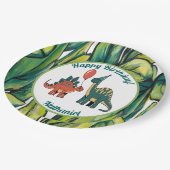 Dinosaur Kindergeburtstag Paper Teller (Schrägansicht)