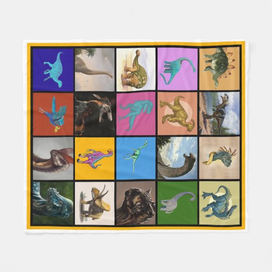 Dinosaur Kinds Fleecedecke (Vorderseite (Horizontal))