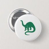 Dinosaur Knopf Grün Button (Vorne & Hinten)