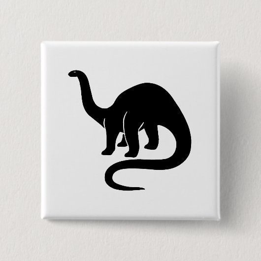 Dinosaur Knopf Schwarz Button (Vorderseite)