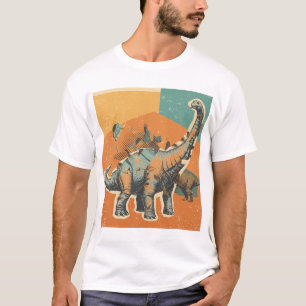 Dinosaur-Kollage Prähistorischer Dino-Fan T-Shirt