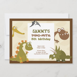 Dinosaur Land Birthday Einladung