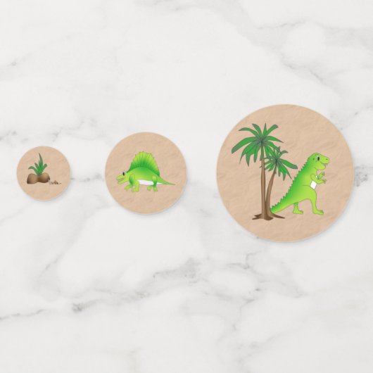 Dinosaur Land Niedlich Dino Konfetti (Vorderseiten)