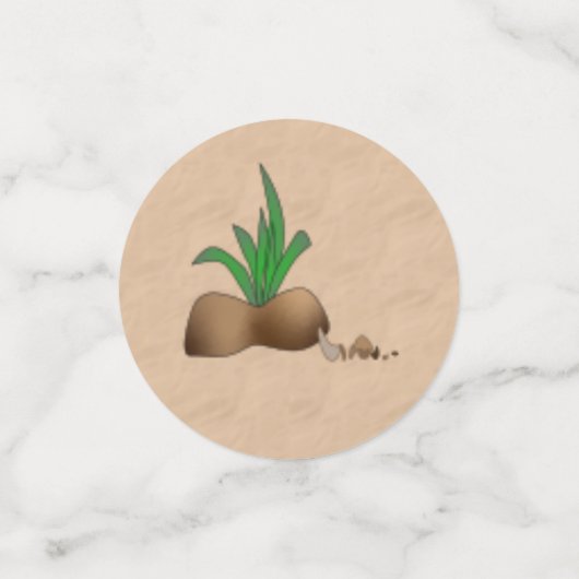 Dinosaur Land Niedlich Dino Konfetti (Klein Vorderseite)