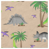 Dinosaur Land Niedlich Dino Stoff (Nahaufnahme)