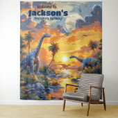 Dinosaur Land prähistorischer Geburtstag hanging Wandteppich (Beispiel)