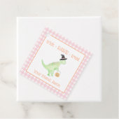 Dinosaur Leckerei Rawr Pink Orange Halloween Kinde Geschenkanhänger (Beispiel)