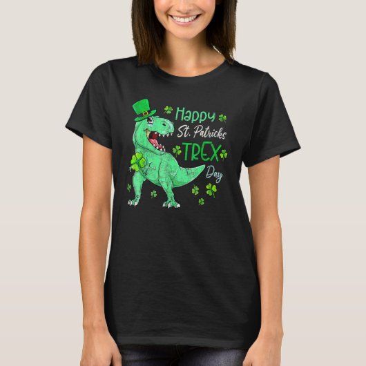 Dinosaur Leprechaun Happy St Pat T-Rex St Patrick' T-Shirt (Vorderseite)