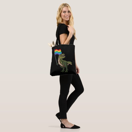 Dinosaur LGBT Gay Lesbian Transgender Nonbinary Tasche (Am Model)